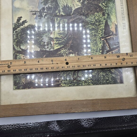 THE BEWILDERED HUNTER by Currier & Ives Framed Art Print Hunting Dog/ Man / Dee - Picture 6 of 7